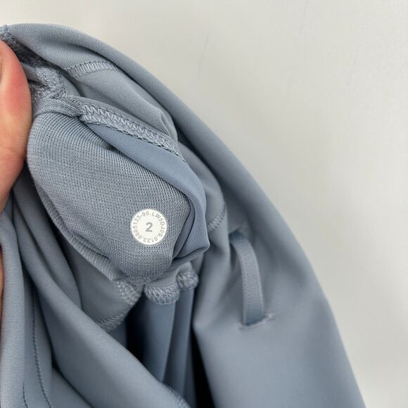 LULULEMON Chambray Blue Wunder Train High Rise Workout Athletic Ankle Leggings 2 - Picture 10 of 10